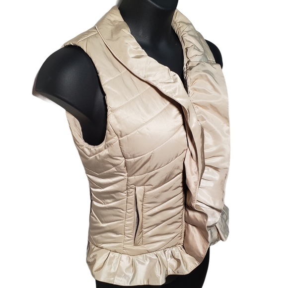 White House Black Market Zip Up Vest Size Small - Picture 2 of 6